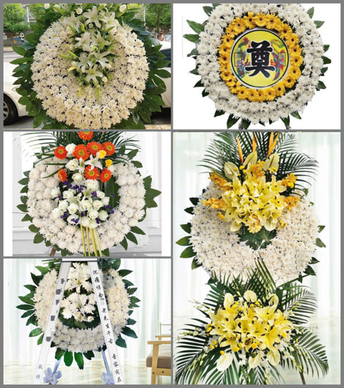 上海崇明区新河镇三烈村花圈速递